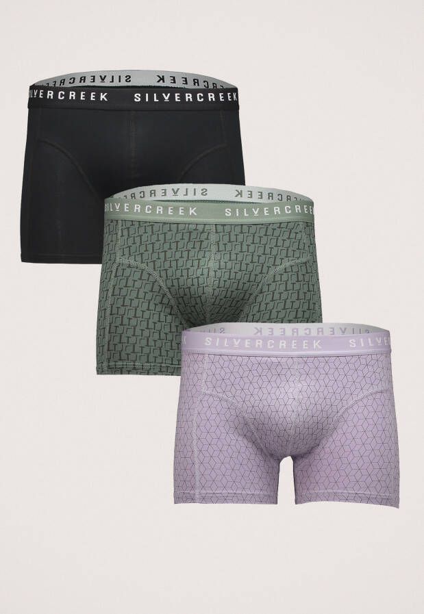 Silvercreek 3-Pack Pattern Boxershorts