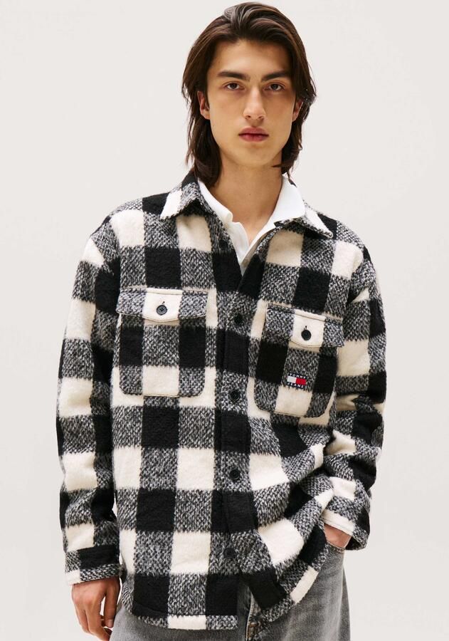 Tommy Jeans Oversized Overshirt Van Geruit Flanel