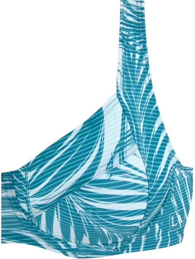 Active by Lascana Bikinitop met beugels Coal met mix van motieven van palmen en strepen - Foto 2