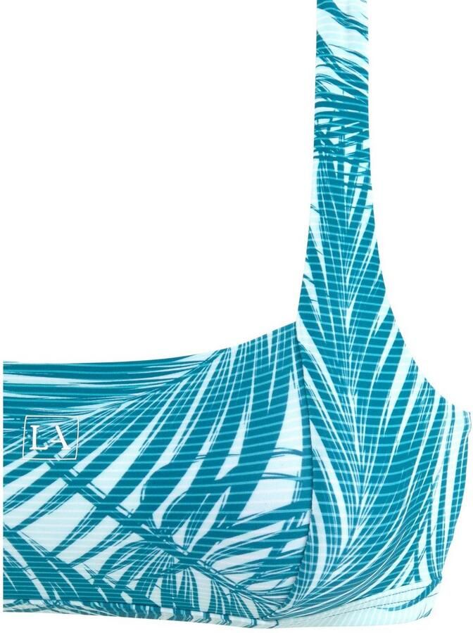 Active by Lascana Bustierbikinitop Coal met mix van motieven van palmen en strepen - Foto 2