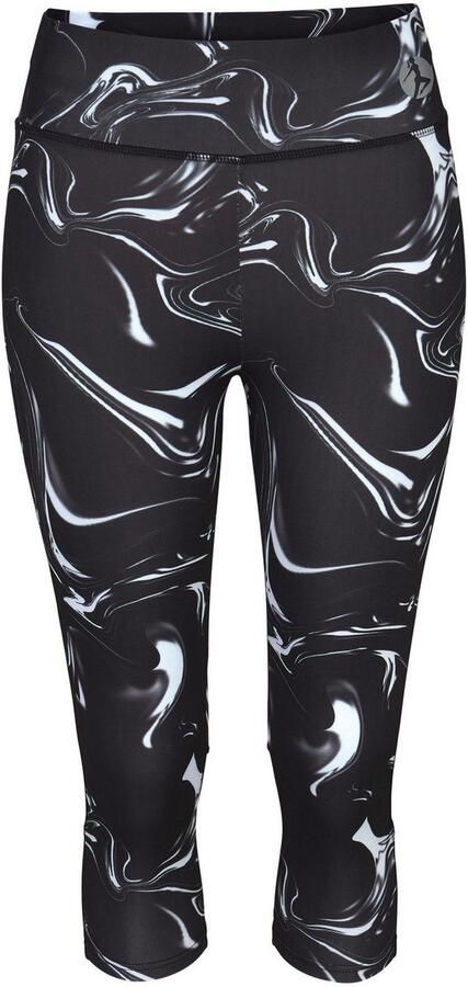 Active by Lascana Caprilegging Black Marble Sportbroek met brede band - Foto 7