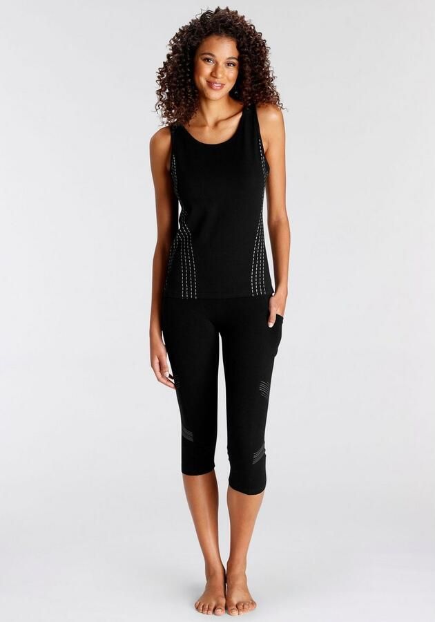 Active by Lascana Caprilegging met optisch reflecterende print en tasje voor de mobiele telefoon - Foto 6