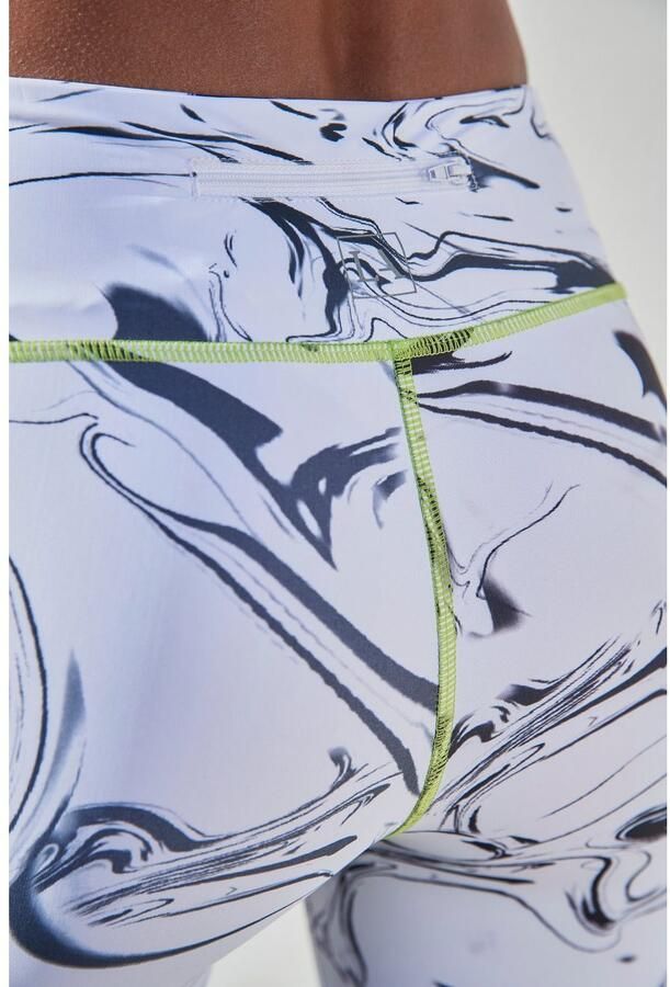 Active by Lascana Caprilegging White Marble Sportbroek met mesh-inzetstukken - Foto 3