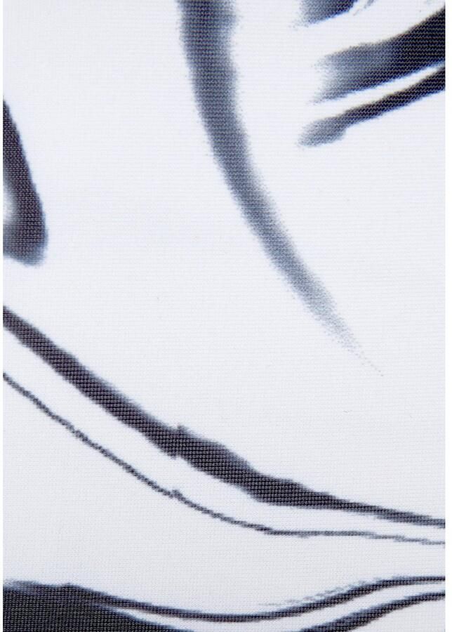 Active by Lascana Caprilegging White Marble Sportbroek met mesh-inzetstukken