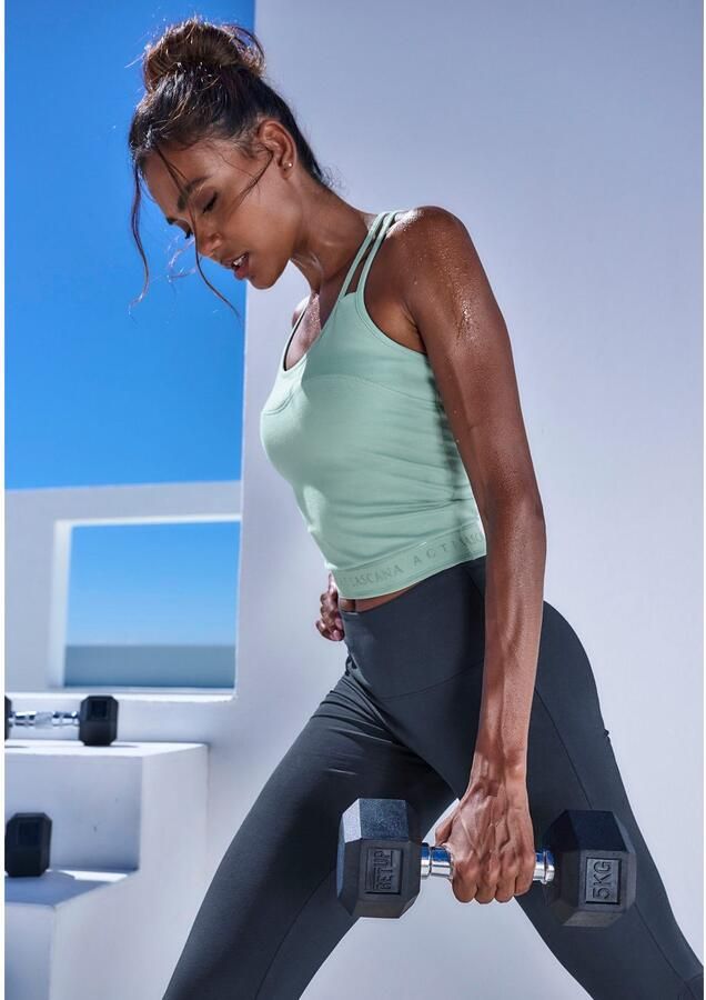 Active by Lascana Crop-top met een deelnaad - Foto 5