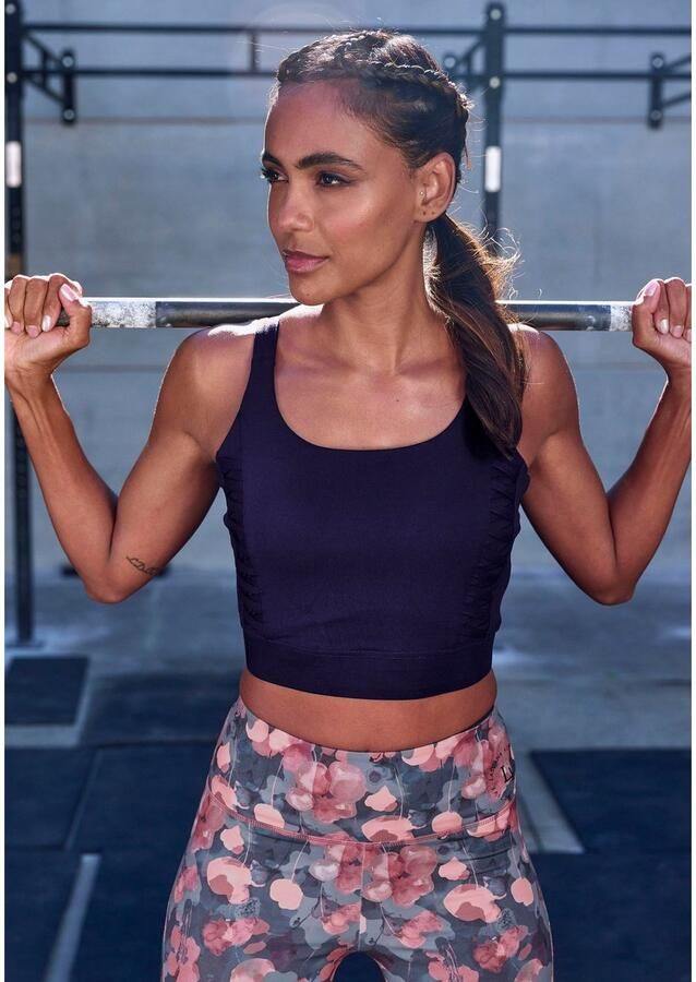 Active by Lascana Crop-top Met gekruiste bandjes Sporttop met gekruiste bandjes en ronde hals - Foto 4