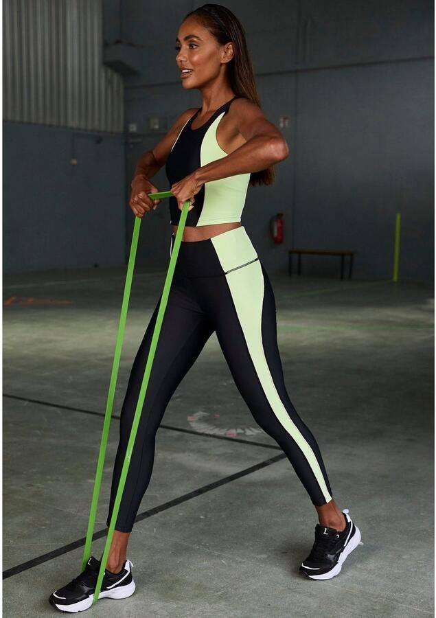 Active by Lascana Legging -Sportbroek met contrasterende zijstreep