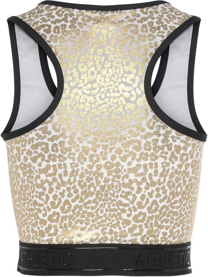Active by Lascana Crop-top -Sporttop met glanzend dierenprint en 3D-tekst op de tailleband