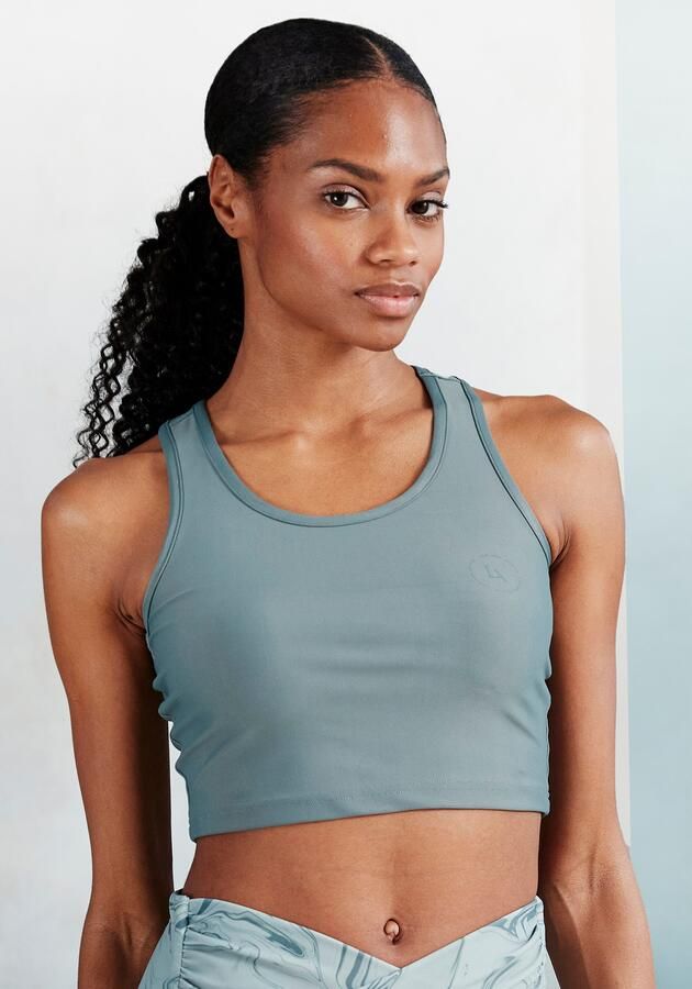 Active by Lascana Crop-top Sporttop met racerback en logoprint - Foto 5