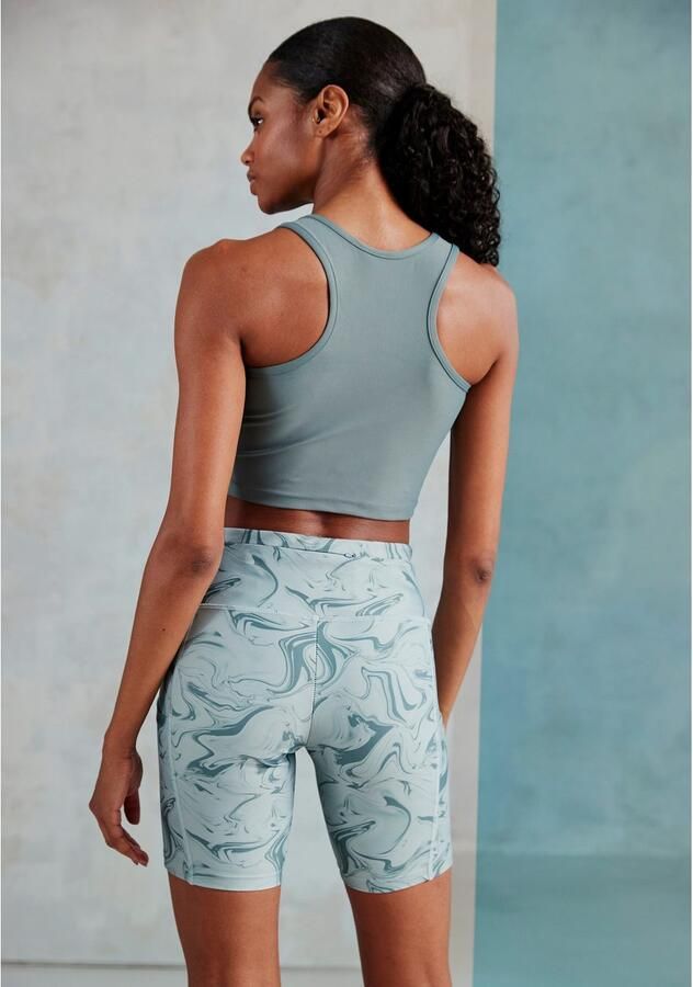 Active by Lascana Crop-top Sporttop met racerback en logoprint - Foto 4