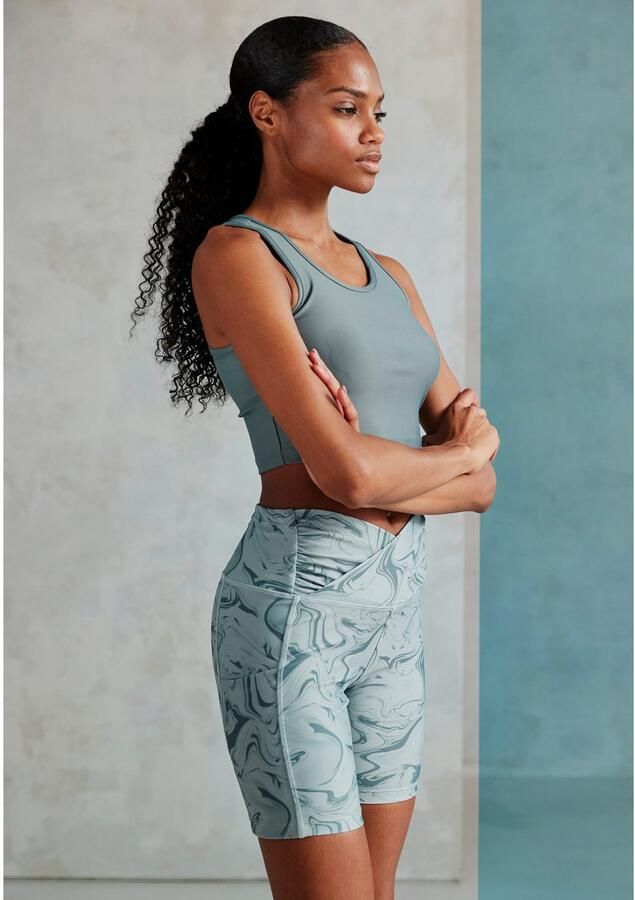 Active by Lascana Crop-top Sporttop met racerback en logoprint - Foto 3