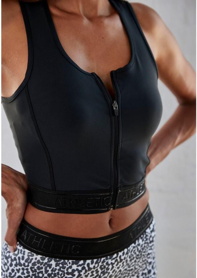 Active by Lascana Crop-top -Sporttop met ritssluiting en racerback - Foto 5