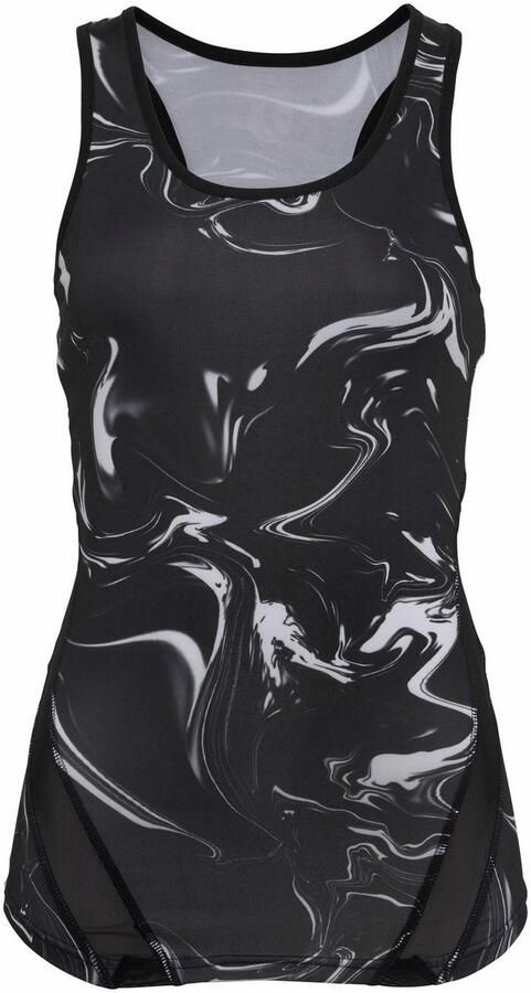 Active by Lascana Functioneel shirt Black Marble Sportshirt met brede racerback - Foto 7
