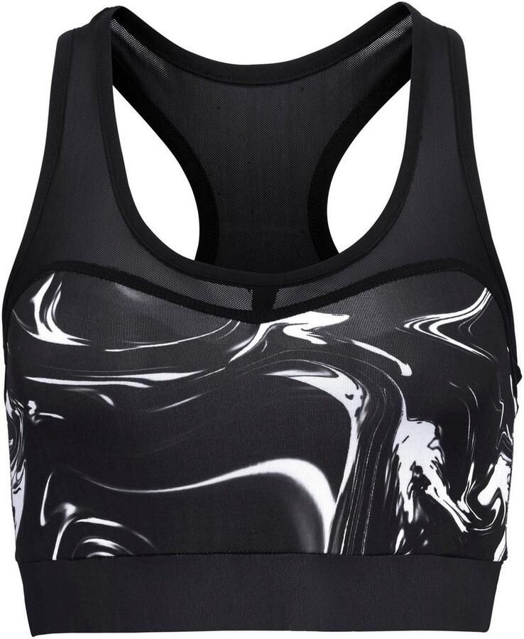 Active by Lascana Functioneel shirt Black Marble Sporttop met racerback en mesh - Foto 2