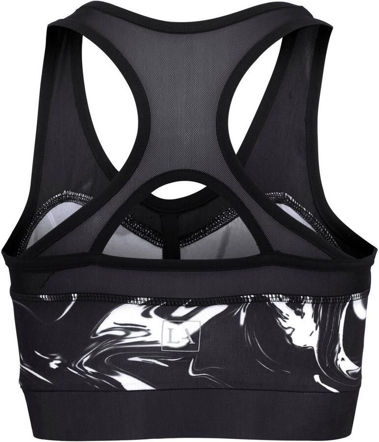 Active by Lascana Functioneel shirt Black Marble Sporttop met racerback en mesh