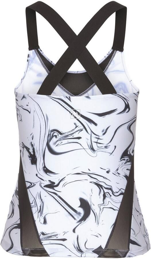 Active by Lascana Functioneel shirt Marble met gekruiste bandjes en mesh-inzetstukken - Foto 5