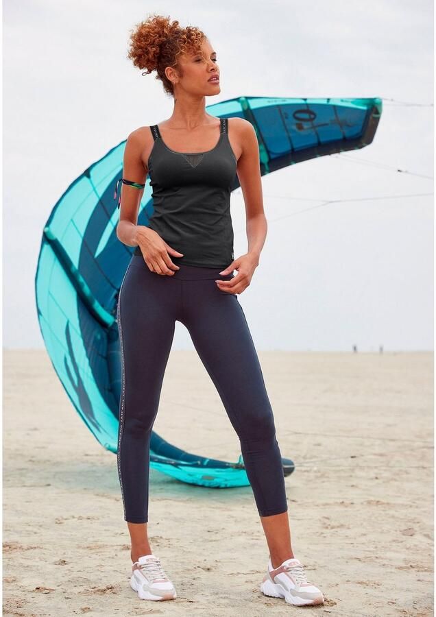 Active by Lascana Functioneel shirt met beschreven bandjes en meshinzet - Foto 6