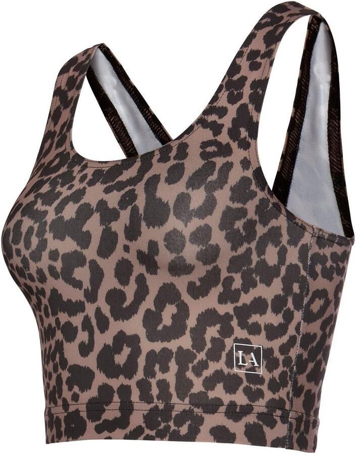 Active by Lascana Functioneel shirt met luipaardmotief en brede schouderbandjes