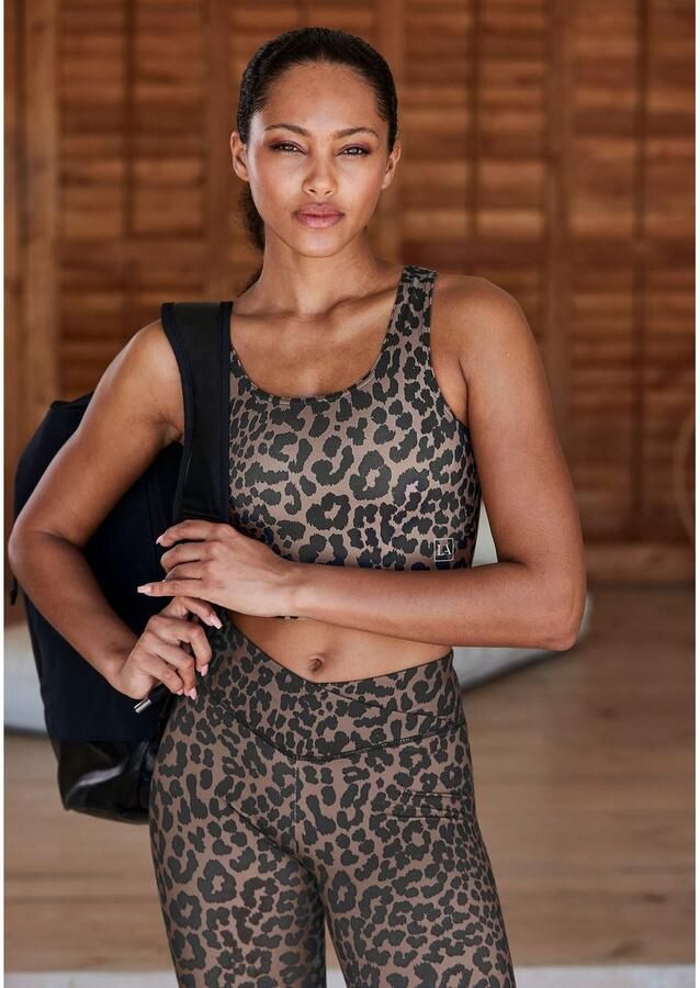 Active by Lascana Functioneel shirt met luipaardmotief en brede schouderbandjes - Foto 5