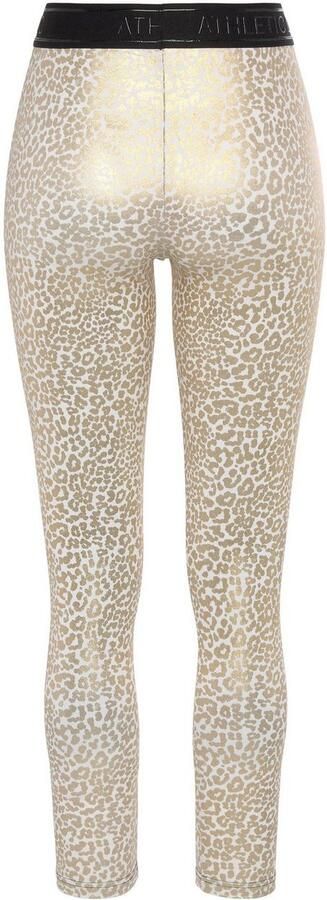 Active by Lascana Functionele legging -Sportleggings met glanzend leeuwprint en 3D-tekst op de tailleband - Foto 5