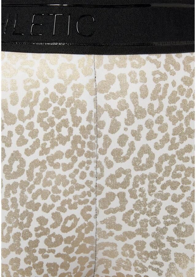 Active by Lascana Functionele legging -Sportleggings met glanzend leeuwprint en 3D-tekst op de tailleband - Foto 2