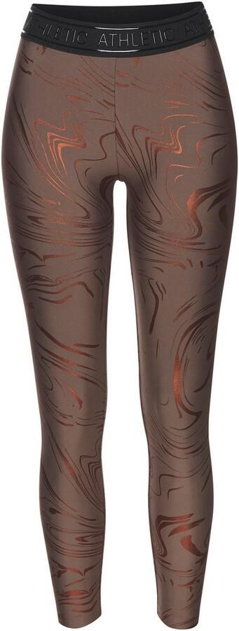 Active by Lascana Functionele legging Sportleggings met glanzende print en 3D-tekst - Foto 6