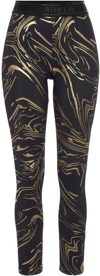 Active by Lascana Functionele legging Sportleggings met glanzende print en 3D-tekst - Foto 4