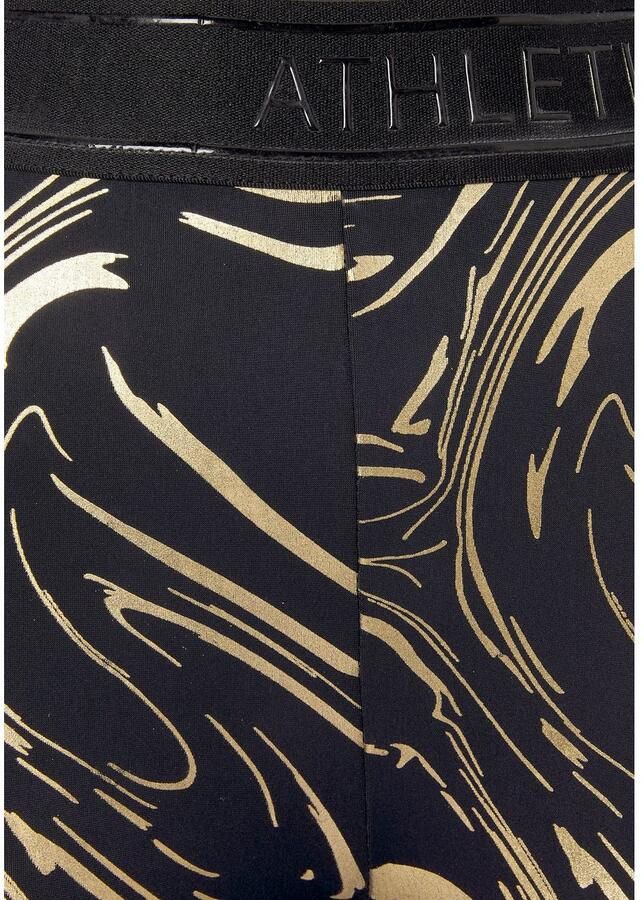 Active by Lascana Functionele legging Sportleggings met glanzende print en 3D-tekst