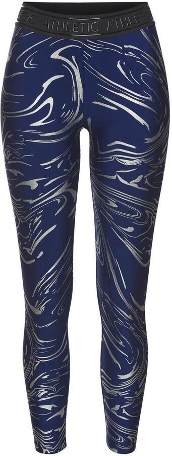 Active by Lascana Functionele legging Sportleggings met glanzende print en 3D-tekst - Foto 6