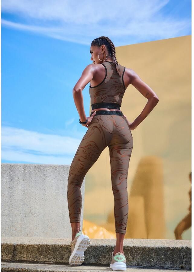 Active by Lascana Functionele legging Sportleggings met glanzende print en 3D-tekst - Foto 2