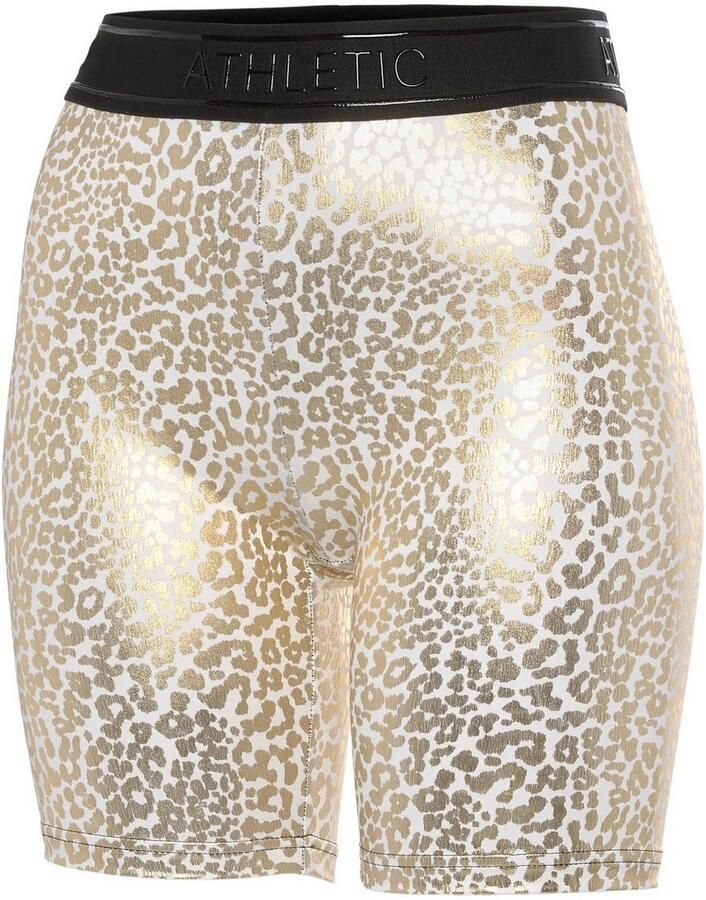 Active by Lascana Functionele short -Fietsbroek met glanzend leeuwprint en 3D-tekst op de tailleband - Foto 2