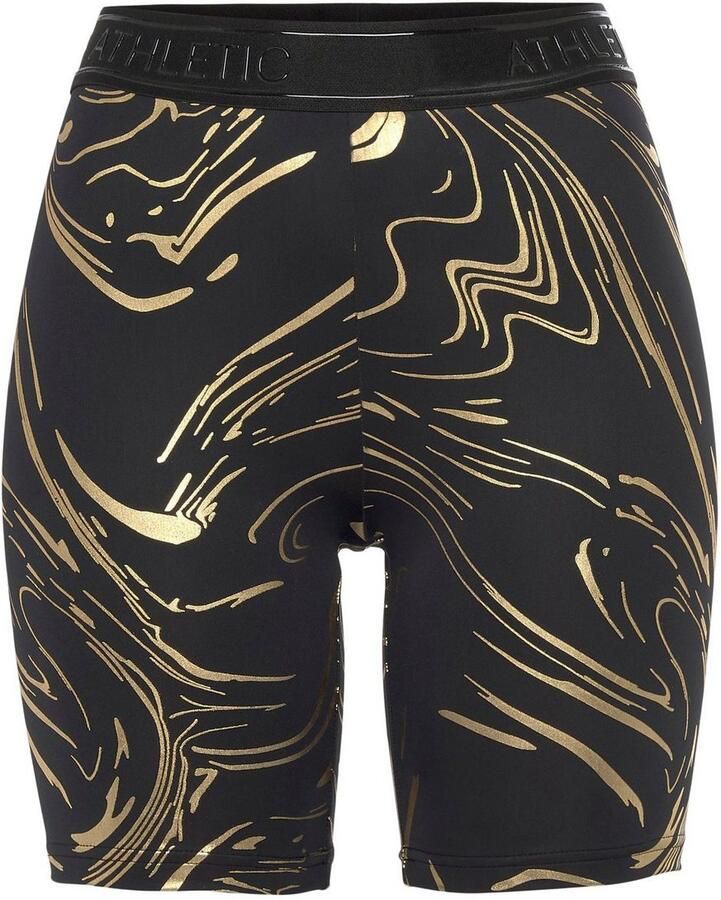 Active by Lascana Functionele short FIETSBROEKJE met glanzende 3d-opdruk in de taille