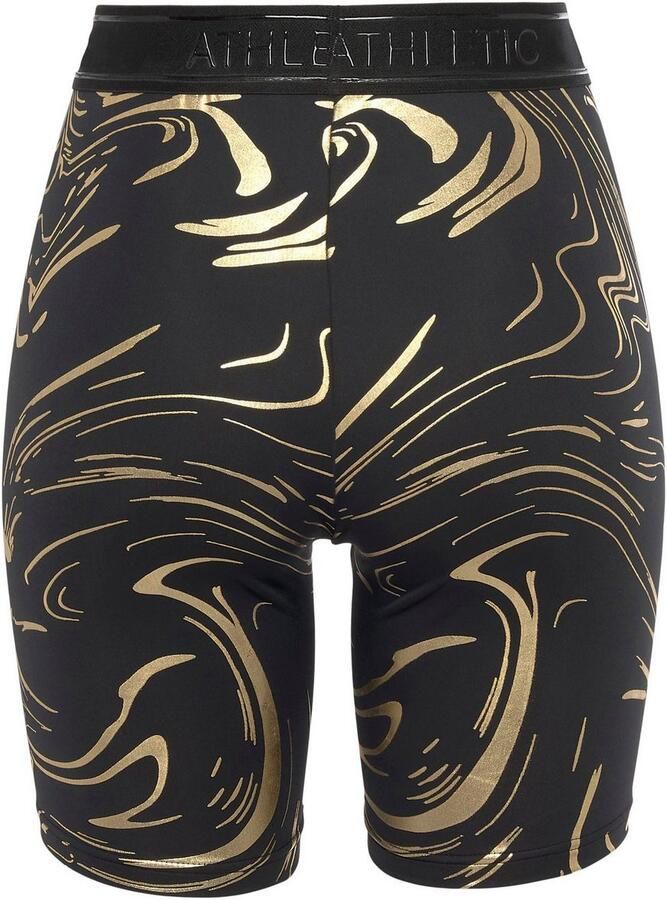 Active by Lascana Functionele short FIETSBROEKJE met glanzende 3d-opdruk in de taille - Foto 3