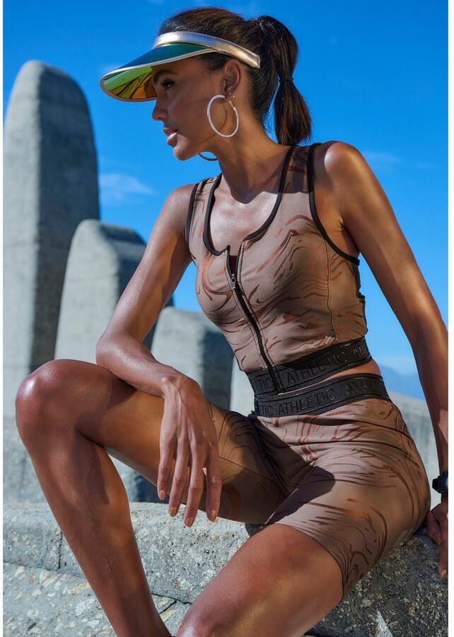 Active by Lascana Functionele short FIETSBROEKJE met glanzende 3d-opdruk in de taille