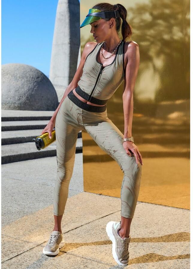 Active by Lascana Functionele top Glanzende 3D-tekst op de tailleband