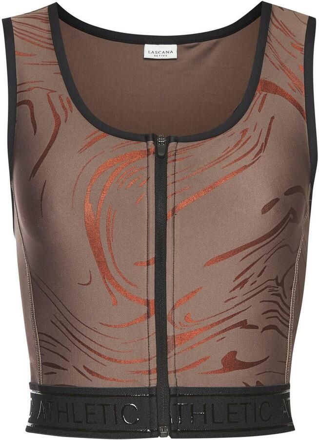 Active by Lascana Functionele top Glanzende 3D-tekst op de tailleband