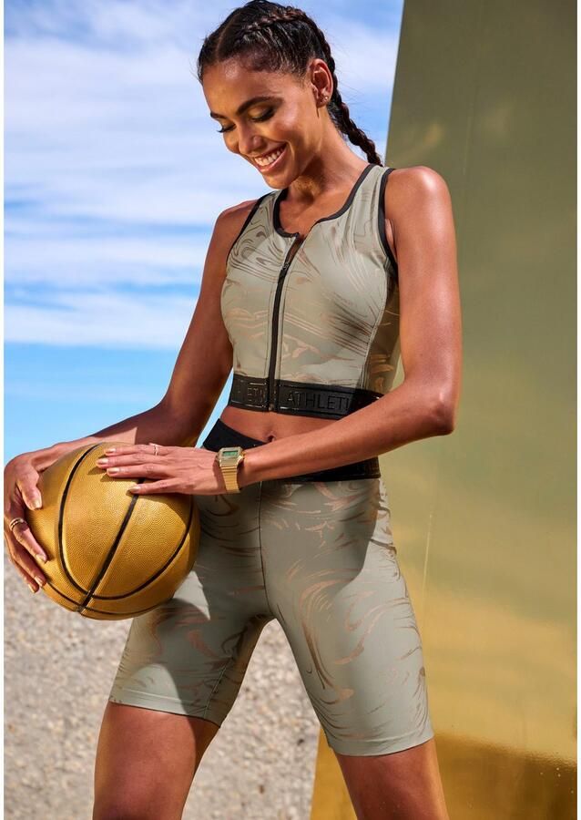 Active by Lascana Functionele top Glanzende 3D-tekst op de tailleband - Foto 3