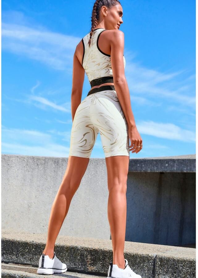 Active by Lascana Functionele top Glanzende 3D-tekst op de tailleband