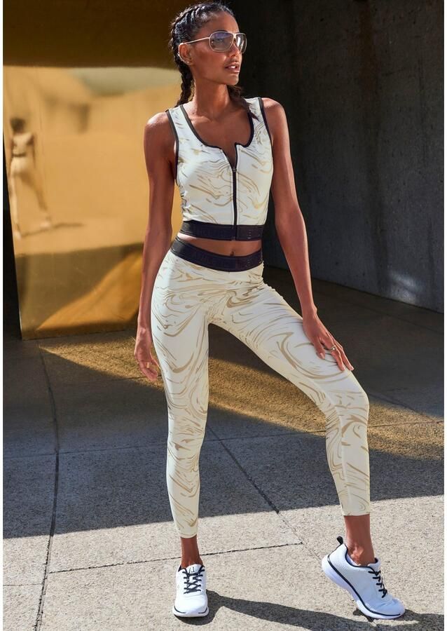 Active by Lascana Functionele top Glanzende 3D-tekst op de tailleband - Foto 2