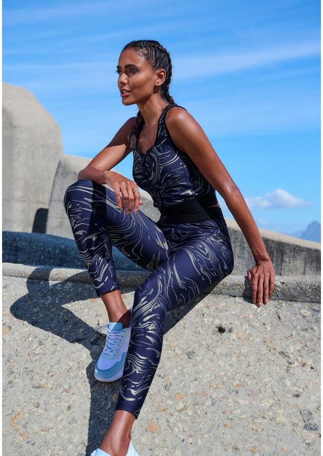 Active by Lascana Functionele top Glanzende 3D-tekst op de tailleband - Foto 5