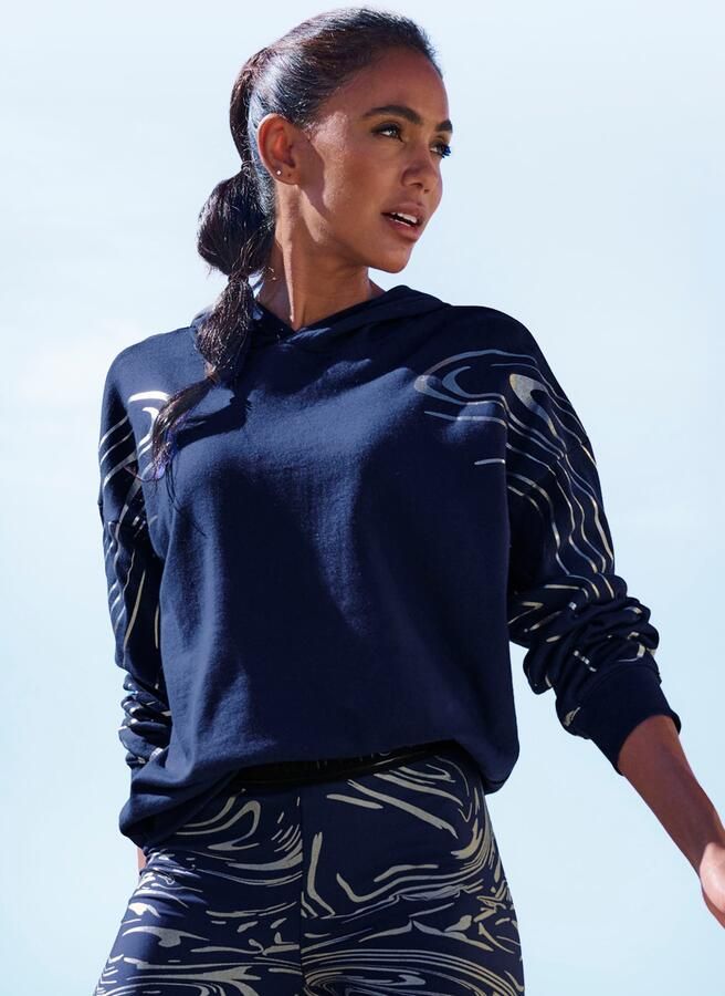 Active by Lascana Hoodie met glanzende print - Foto 8