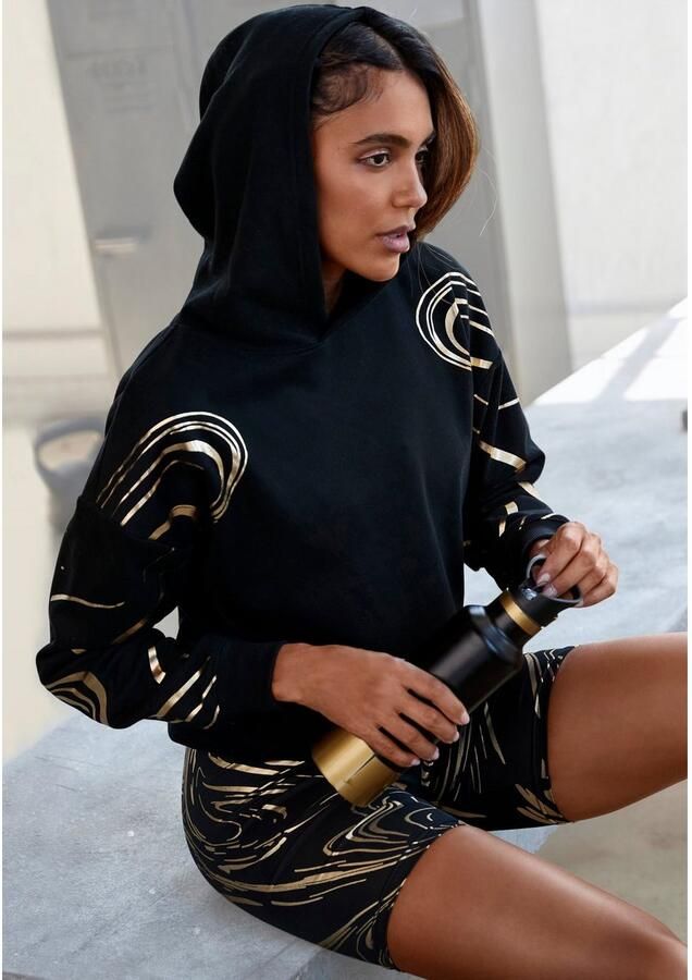 Active by Lascana Hoodie met glanzende print - Foto 5