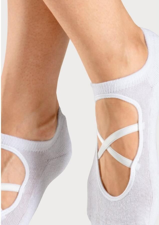 Active by Lascana Kousenvoetjes met elegant gekruiste lipjes (set 3 paar) - Foto 2