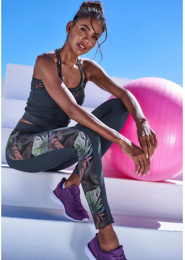 Active by Lascana Legging met zij-florale inzetten - Foto 2