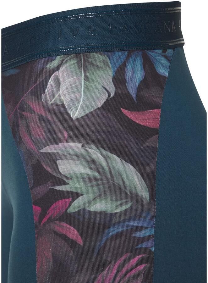 Active by Lascana Legging met zij-florale inzetten