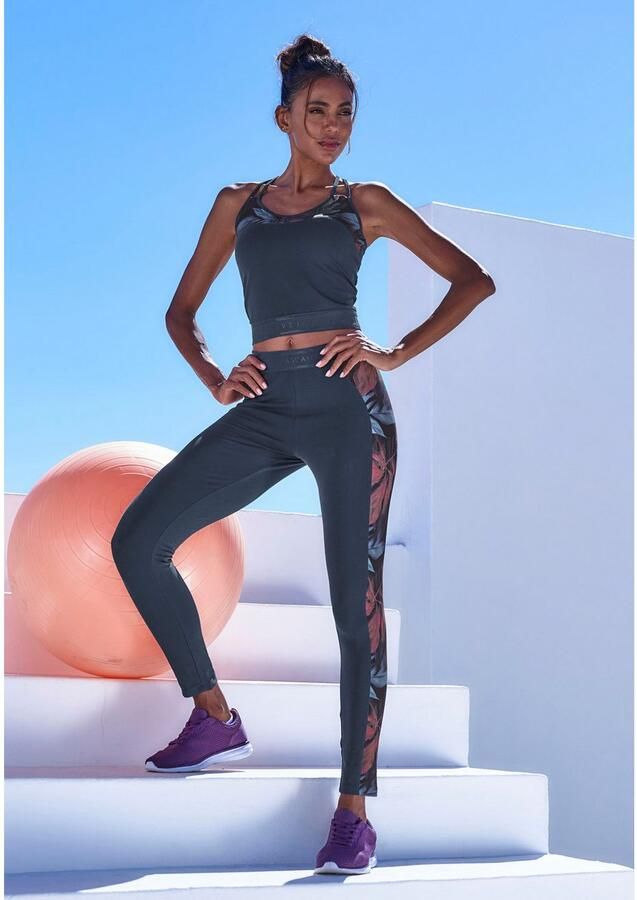 Active by Lascana Legging met zij-florale inzetten - Foto 5
