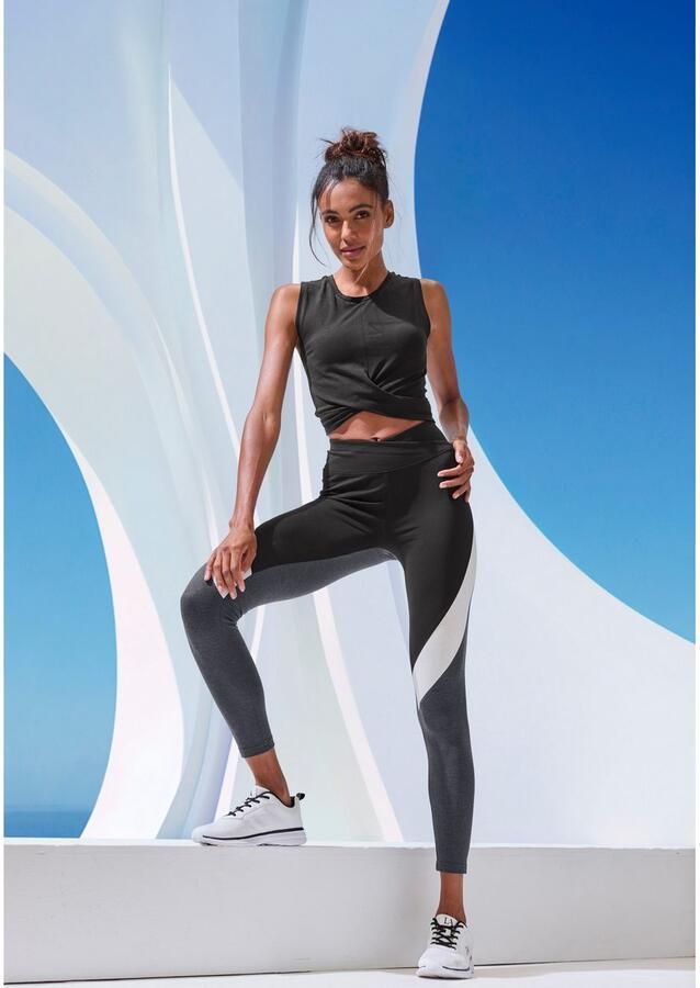 Active by Lascana Sportbroek Sportlegging in colourblocking design - Foto 2