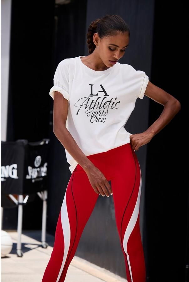 Active by Lascana T-shirt in oversized snit met sportieve opdruk - Foto 3