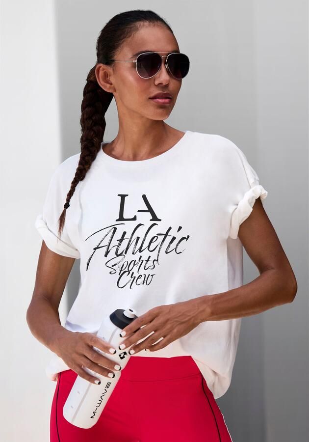 Active by Lascana T-shirt in oversized snit met sportieve opdruk - Foto 2