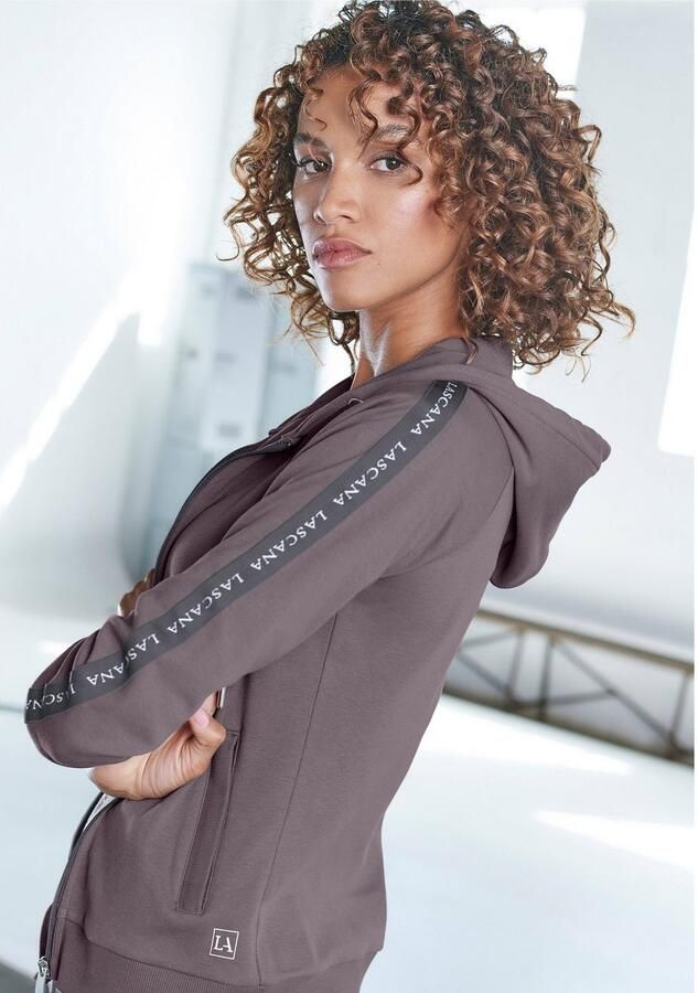 Active by Lascana Trainingsjack met logotape aan de mouwen - Foto 6